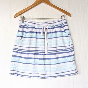 GAP women's blue & aqua striped cotton mini skirt